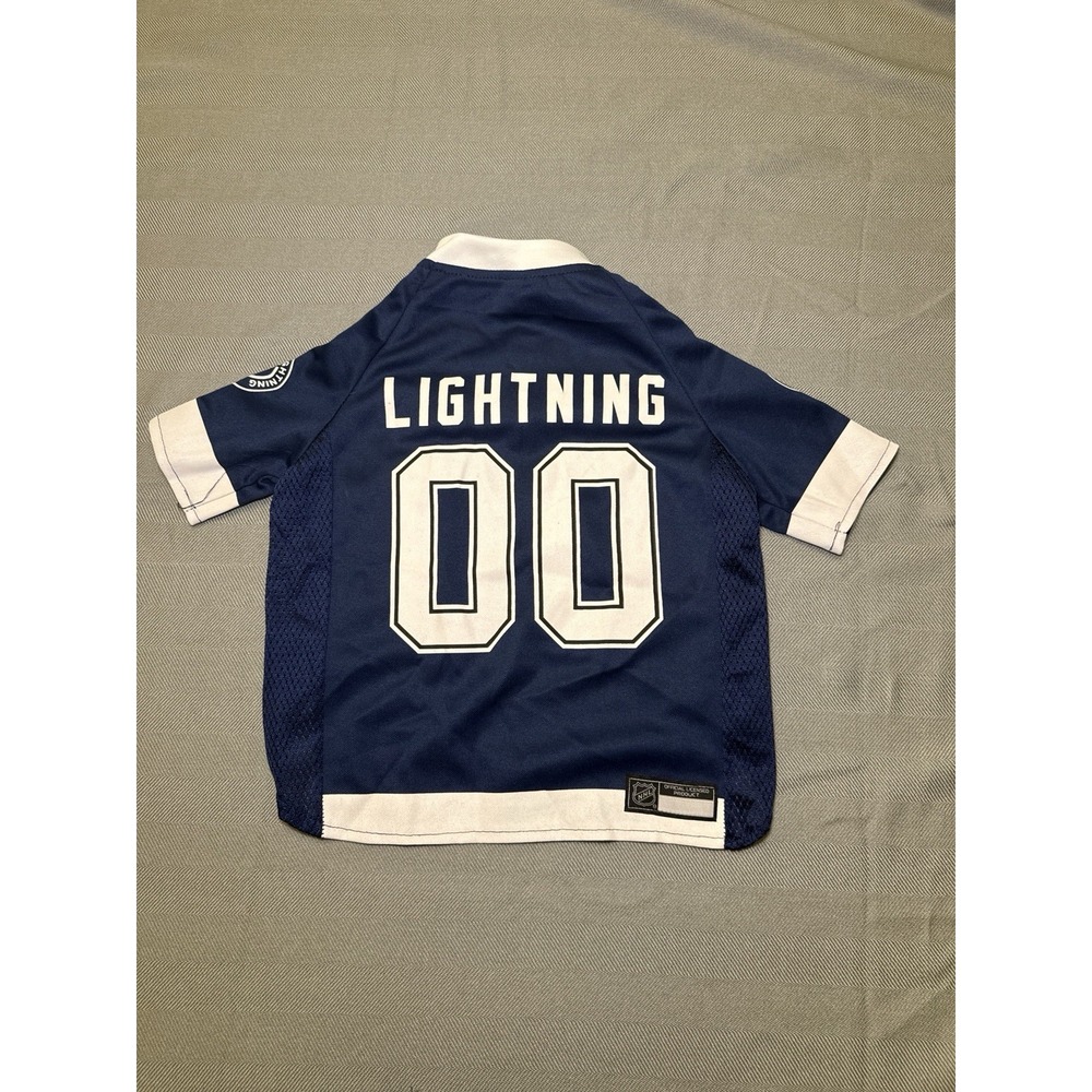 NHL Tampa Bay Lightning Pet Jersey Navy Blue Hockey Dog Shirt 00 Large